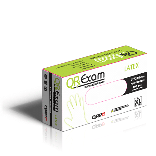 QRX EXL Exam 9" Latex Gloves
