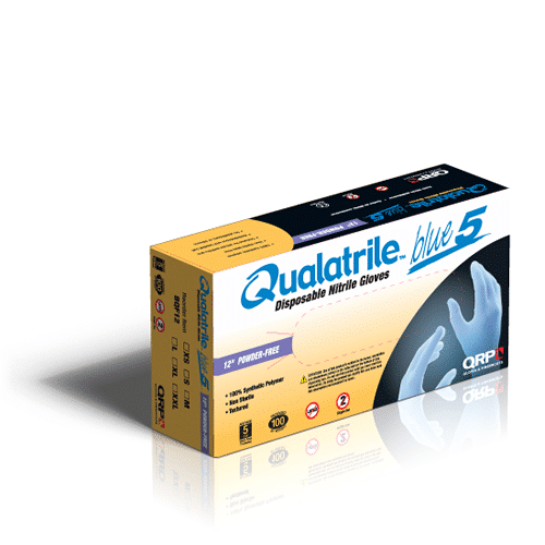 BQF12 Qualatrile Blue Nitrile 12" Powder-Free Gloves